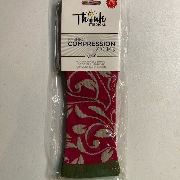 Think Medical Vine Print Compression Socks, Reg. - Picture 3 of 5